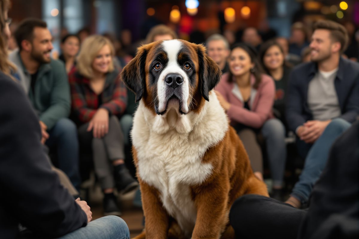 Sankt Bernhardshund sökes för TV-inspelning i Stockholm