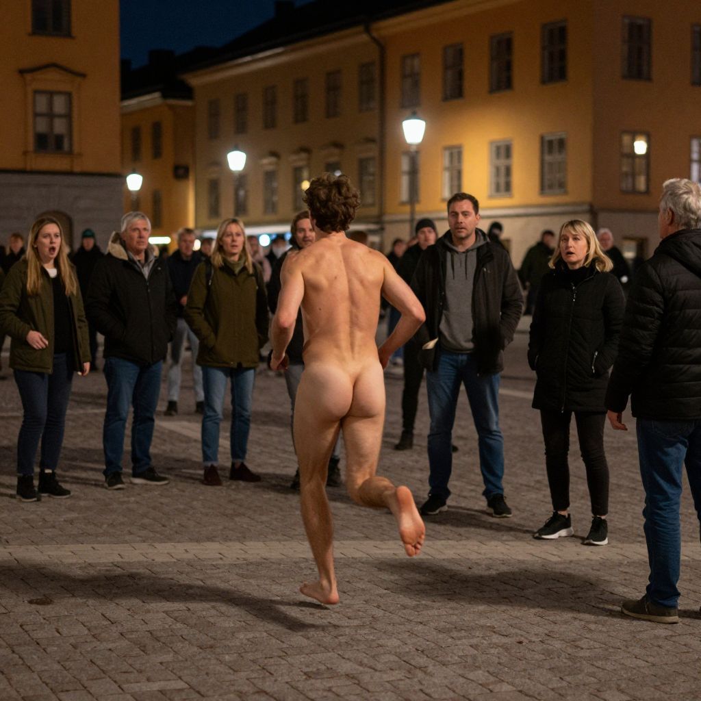 Man 30–40 år sökes som streaker till reklamfilm (nattinspelning)