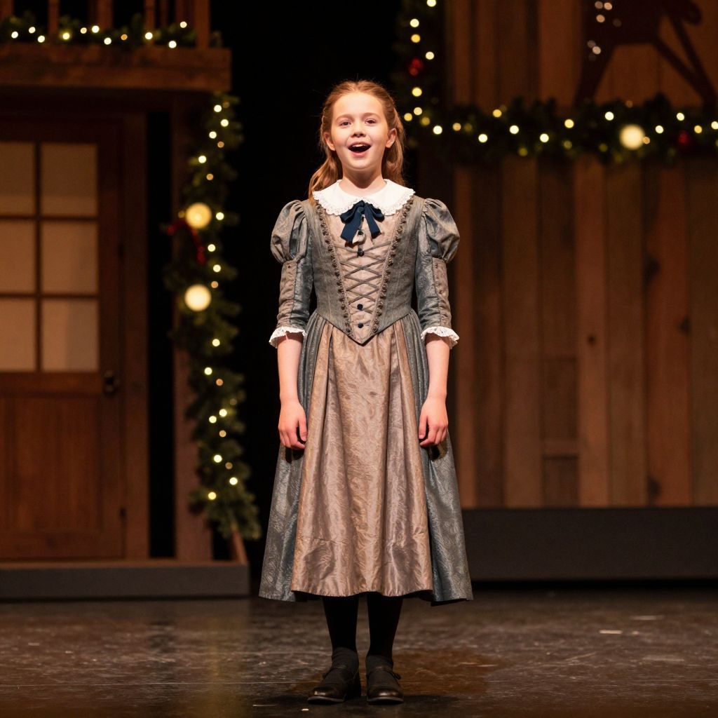 Flicka 9–12 år som kan sjunga, dansa och agera till "A Christmas Carol" på Folkoperan