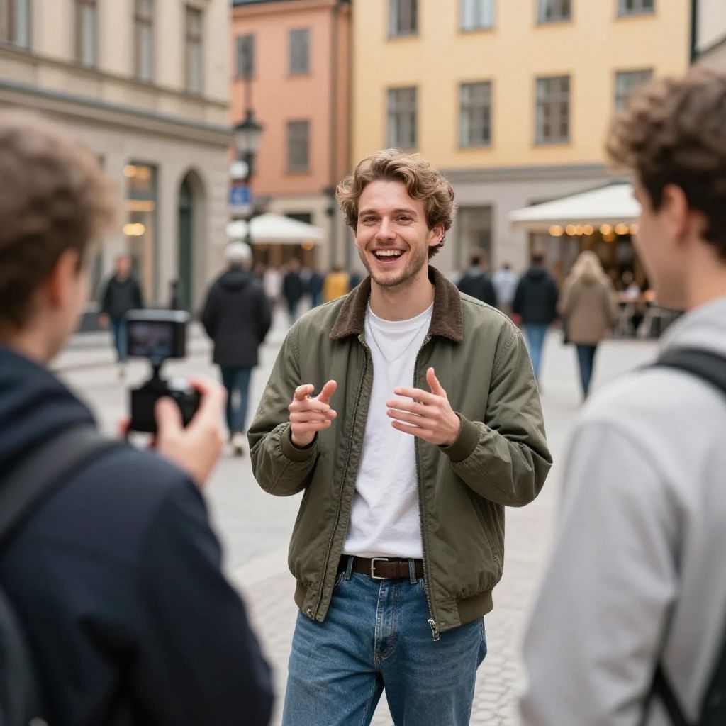 Sprallig engelsktalande person sökes för vox pop i Stockholm