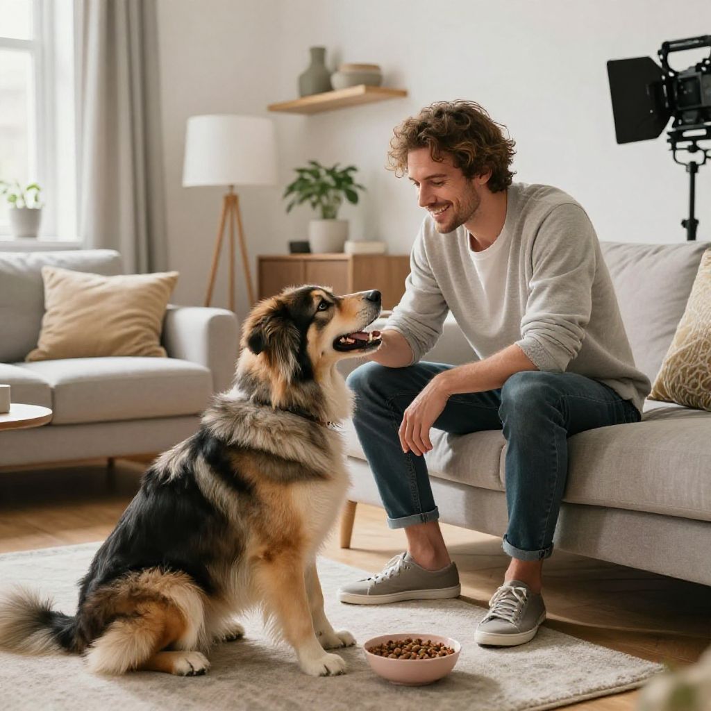 Skådespelare eller modell med stor hund sökes till hundmatsreklam i Stockholm