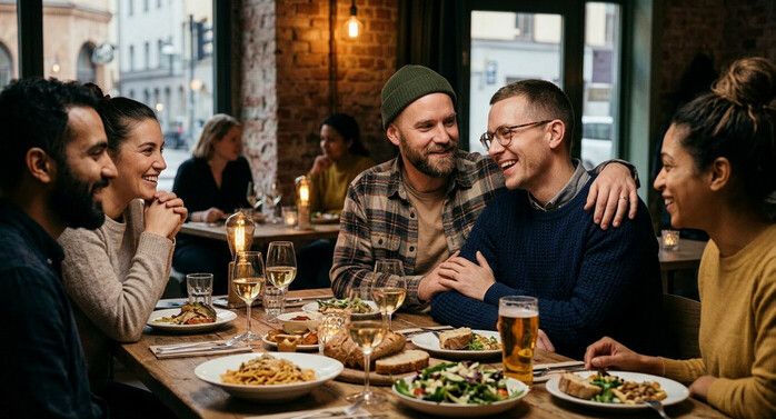 Två män 35–40 år sökes som par till reklamfilm (industriföretag)