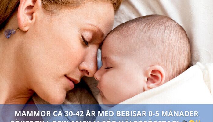 Mammor 29-40 år med bebisar MAX 5 månader sökes till reklamfilm för hälsoföretag