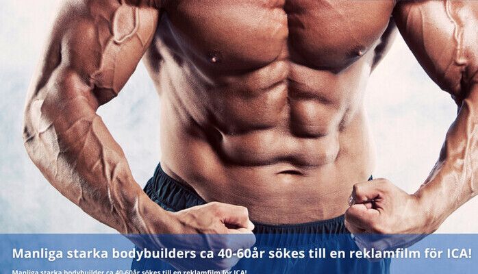 Manliga starka bodybuilders 40-65 år sökes till reklamfilm för ICA