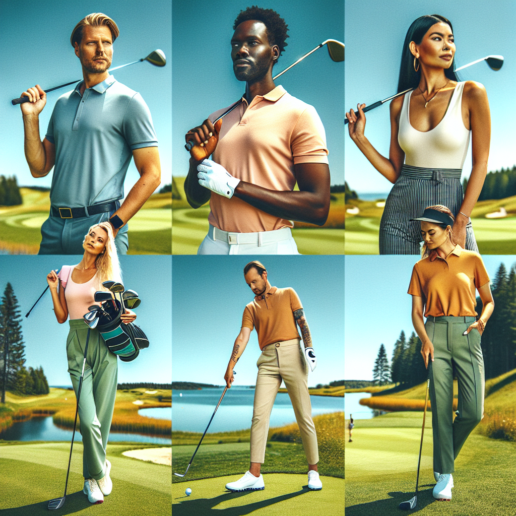 Golfspelare till shoot, både kvinnor och män