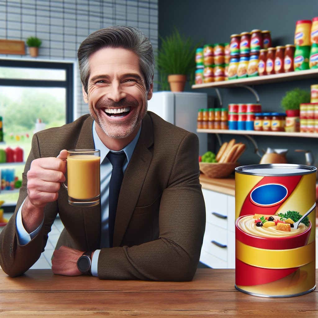 Man till humoristisk reklamfilm för livsmedelsmärke 9 april