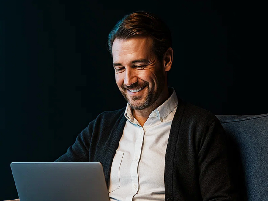 Man 35–45 med nordiskt utseende