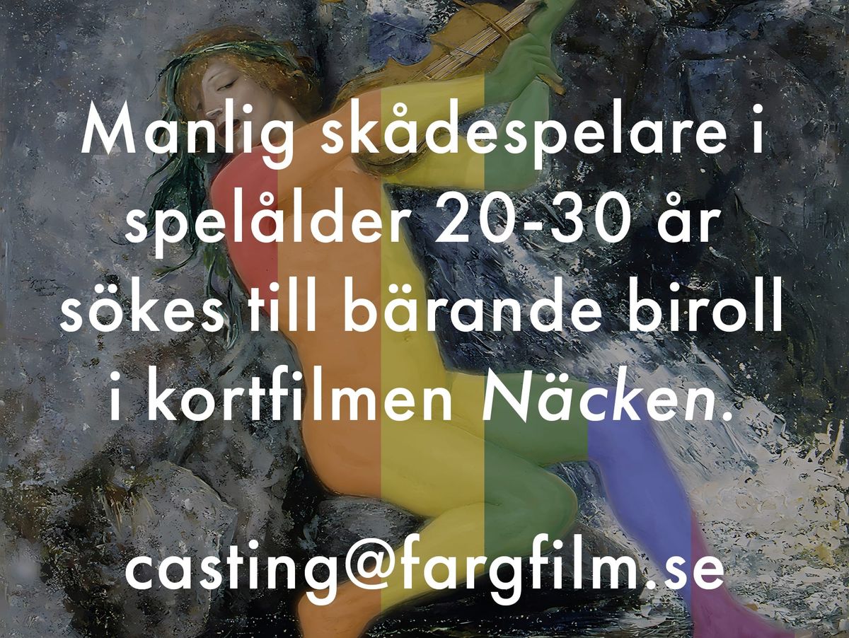 Manlig skådespelare 20-30 år sökes för bärande biroll i kortfilm