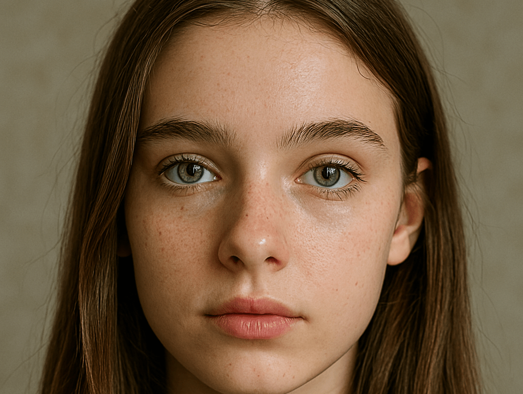 Tjej 14-16 år med gröna eller blå ögon till Annonsfilm för SVT Doku-Promo