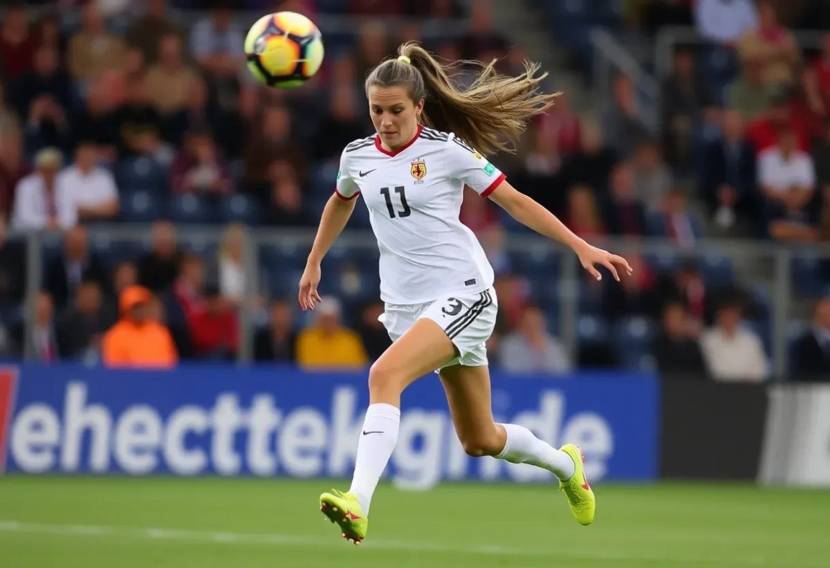 Kvinnlig fotbollsspelare 18-30 år för sportmärke