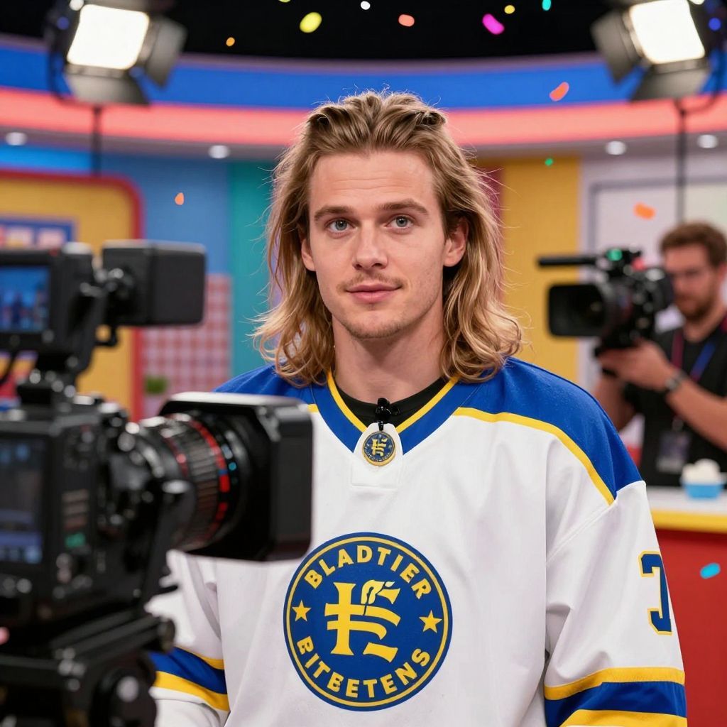 Karismatisk man ca 25 år med långt hår eller hockeyfrilla till reklamfilm