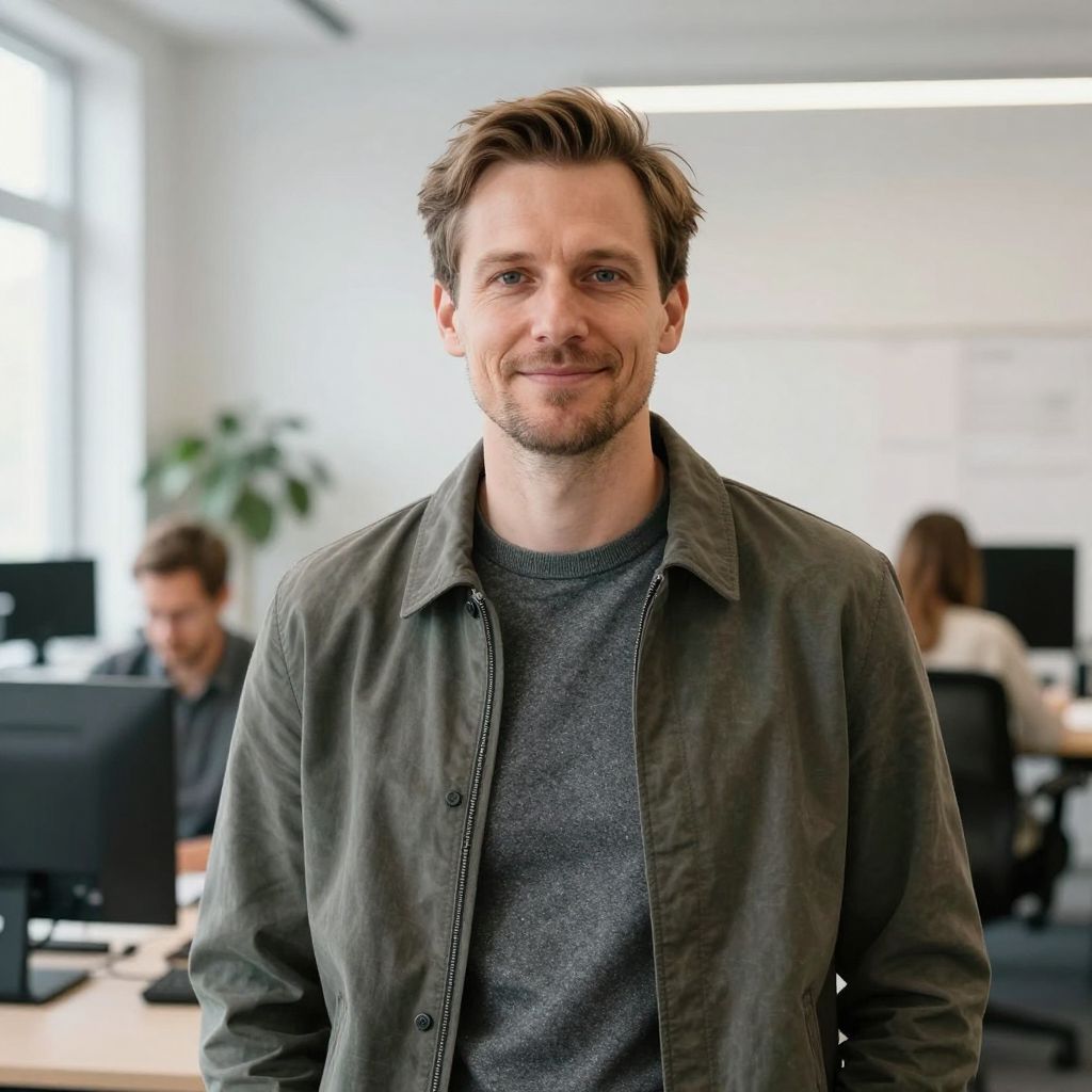 Energistark person till ad för elektriker branschen