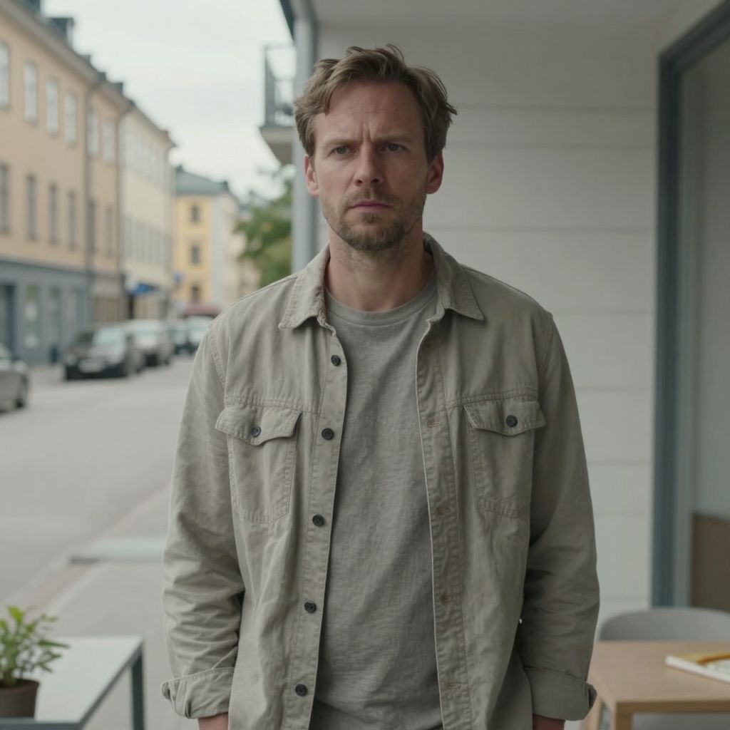 Biroll i kortfilm – Man 30–40 år med skånsk dialekt