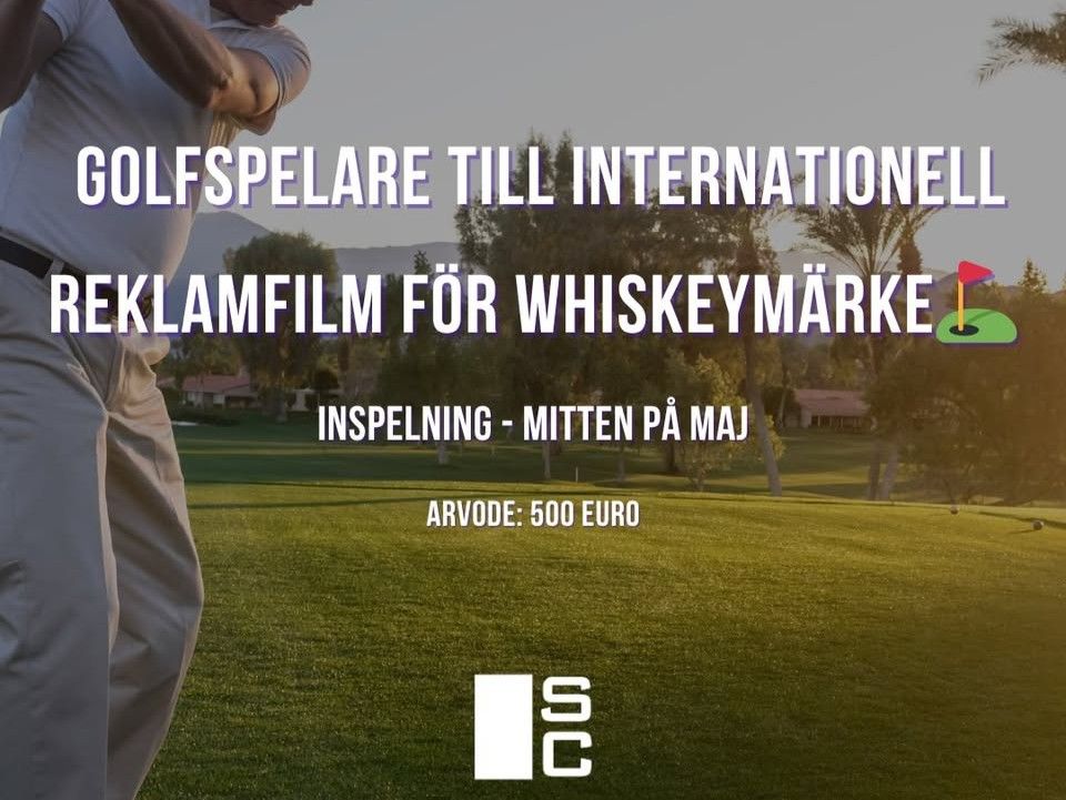 Golfspeglare 25–55 år sökes till internationell reklamfilm i Baku