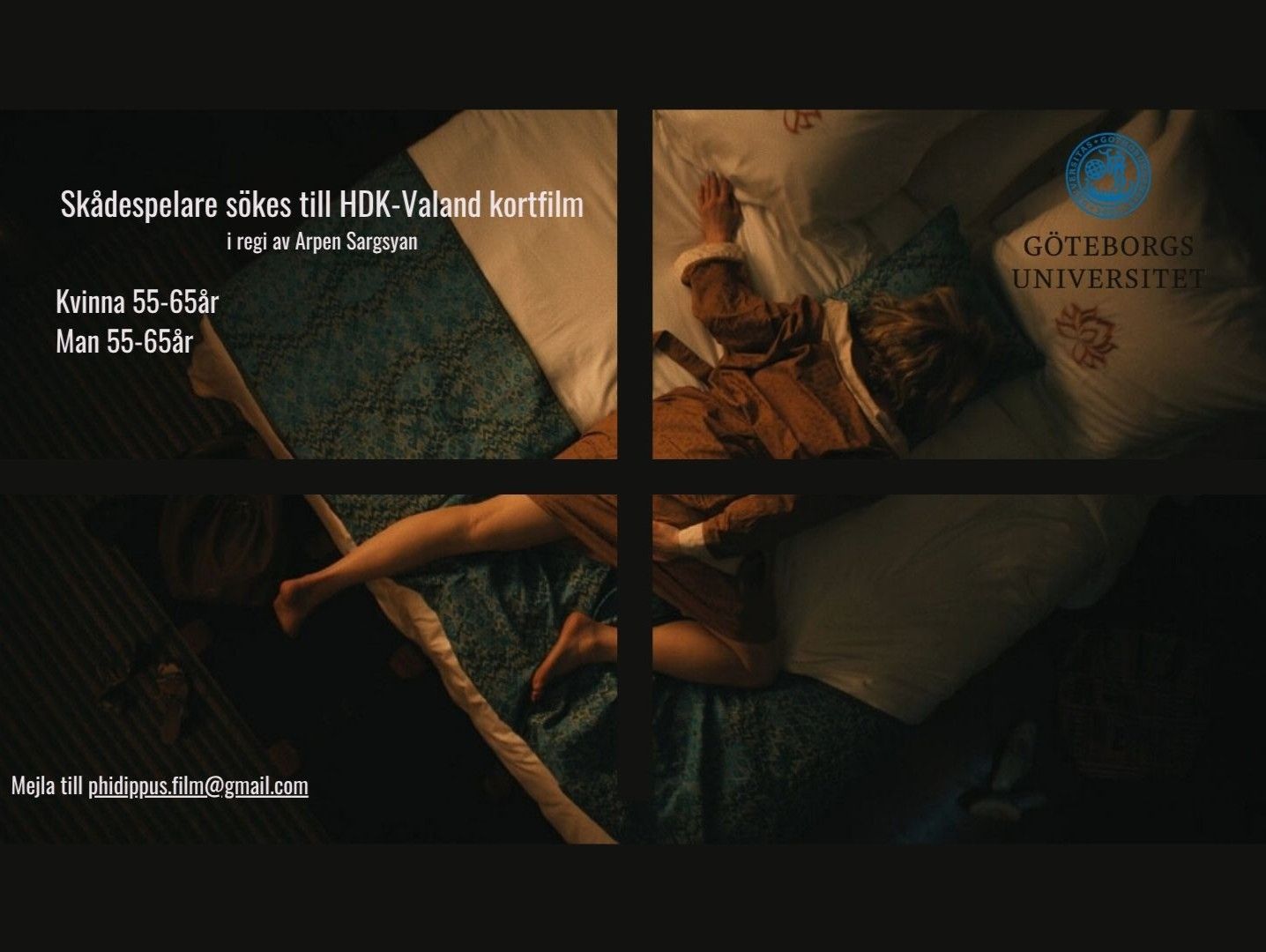 Skådespelare sökes till HDK-Valand kortfilm