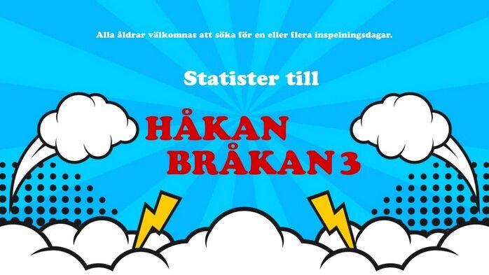Statister som ska agera personal sökes till Håkan Bråkan 3 den 24e september i Västra Götaland