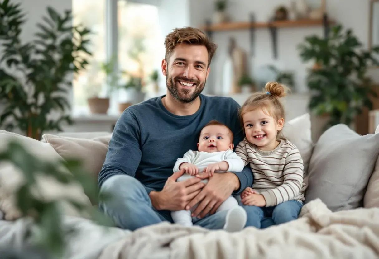 Familjekonstellation (pappa, bebis & barn) sökes för reklamfilm för svenskt varumärke