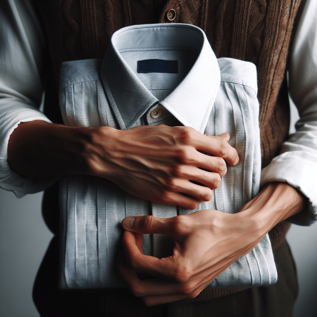 Fingerfärdig man som kan vika skjorta på 2 sek + knyta rosett