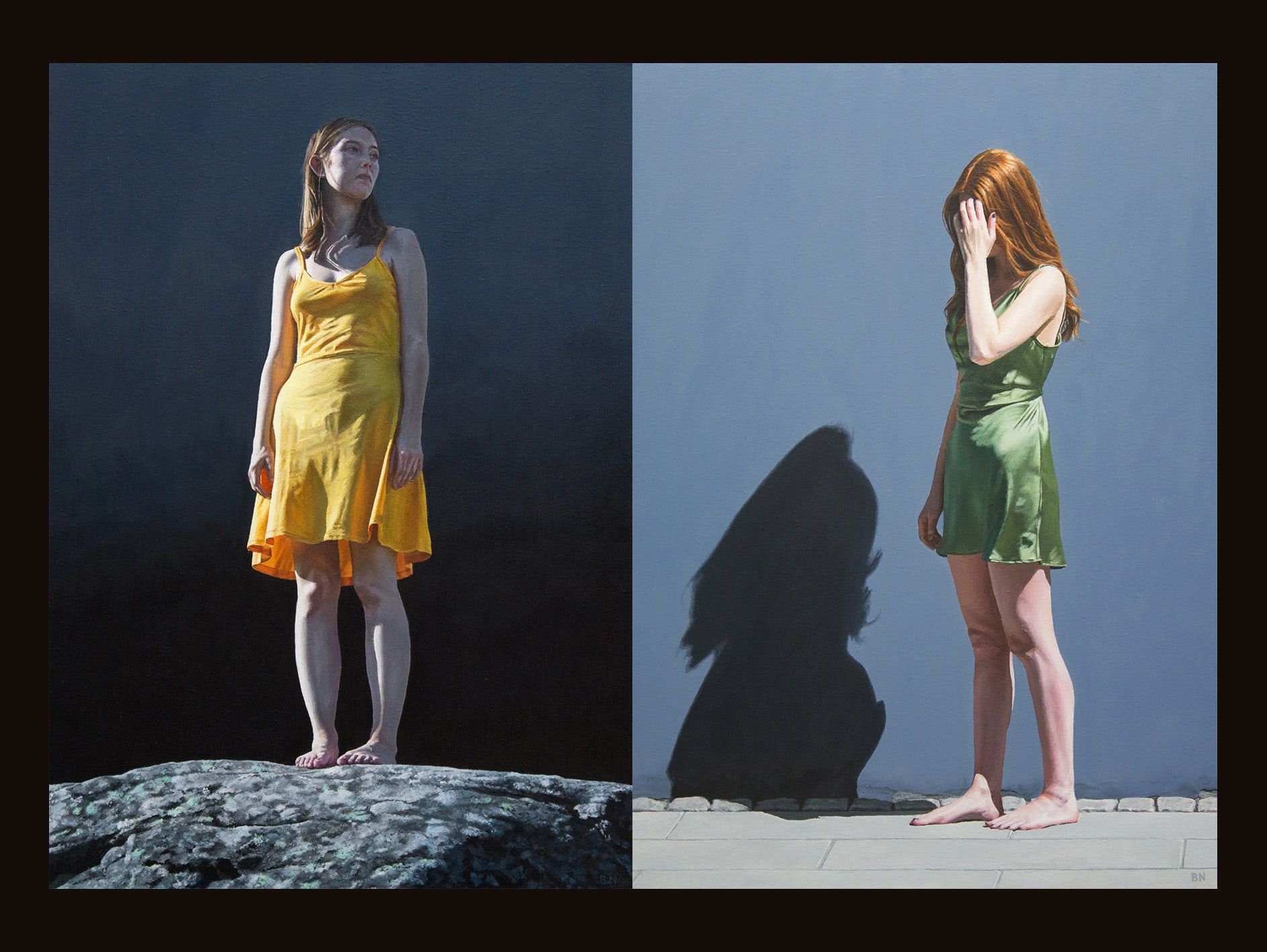 Nakenmodell till en tavla