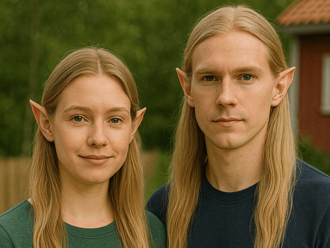 Alvliknande personer med långt hår till mindre roll i TV-serie