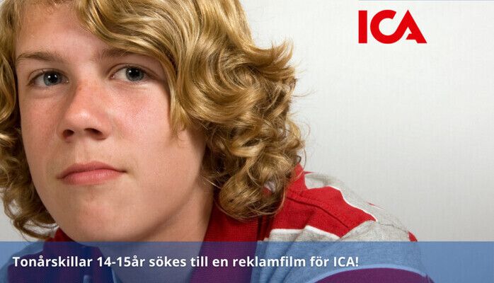 Tonårskillar 14-15 år sökes till reklamfilm för ICA